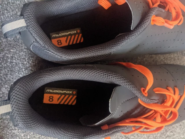 Muddyfox Classic 100 Herren Radschuhe grau orange UK 8 6