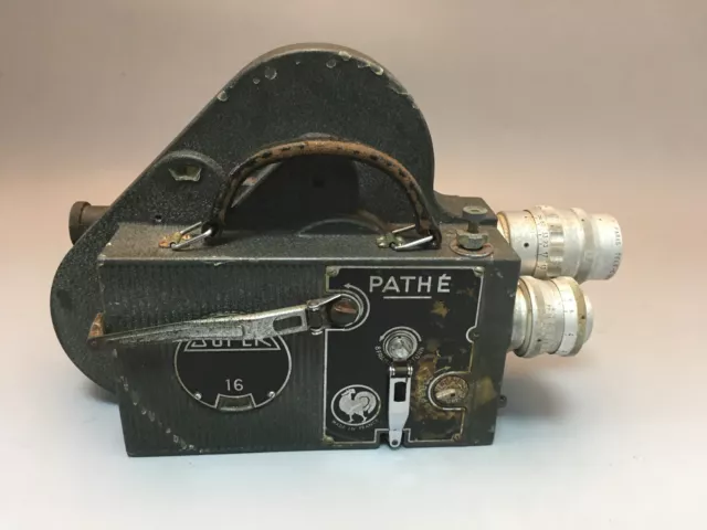 Pathe Super 16 - 16mm Movie Camera with 3 Som Berthiot C-Mount Lenses, France