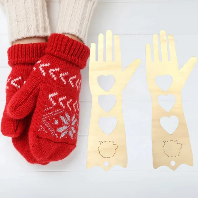 2 piezas/juego de modelos de tejido de guantes sin rebabas fáciles de usar hágalo usted mismo formas de tejido de mitón