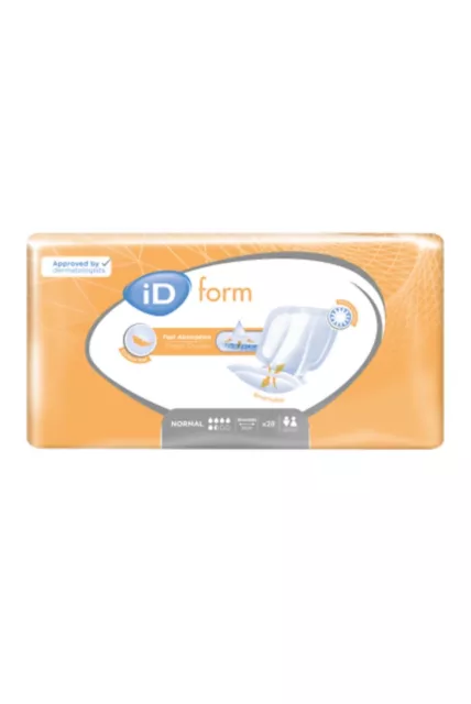 Almohadillas de incontinencia normal en forma de ID Expert 1 paquete de 28 almohadillas