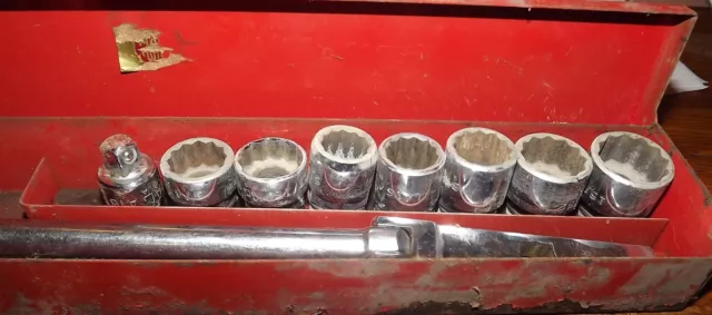 Mac Tools VRF Front end alignment flex ratchet socket set lot of 9 pieces