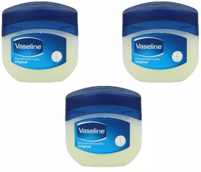 3x Vaseline Original Pure Petroleum Jelly Feuchtigkeitscreme, 100ml NEU