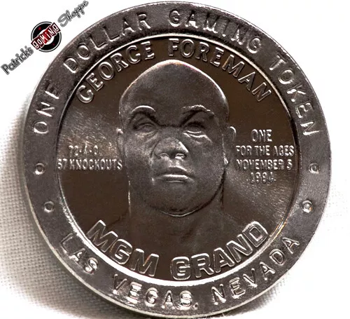 $1 Slot Token Coin Mgm Grand Casino 1994 Gdc George Foreman Boxing Las Vegas Nv