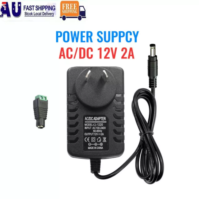 DC 12V 2A 24W Power Supply Adapter Transformer Charger for LED Strip CCTV Router