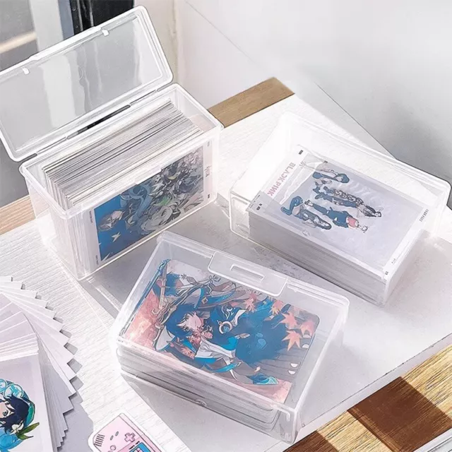 INS scatola di plastica trasparente 3 pollici schede fotografiche piccola scatola di archiviazione schede SN❤