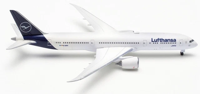Maquette Lufthansa Boeing 787-9 Dreamliner Herpa Snap-Fit D-ABPA Berlin 1:200 – Modèle Avion Assemblage Facile