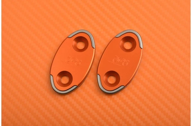 Obturateurs Rétroviseurs Titane & Orange HONDA CBR 1000 RR 1000RR 2006-2007 40mm