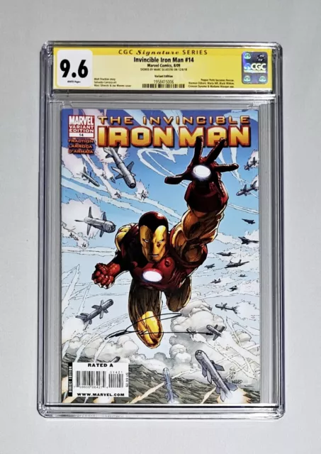 CGC 9.6 Invincible Iron man #14 Signed by Marc Silvestri Variant cover Rare