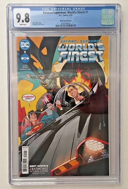 Batman Superman Worlds Finest #1 CGC 9.8 Seinfeld Variant Dan Mora Batmobile DC