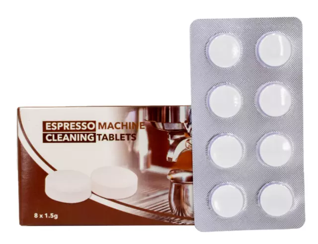 Espresso Coffee Machine Cleaning Tablets 1.5g x8 Pack for Breville & Delonghi