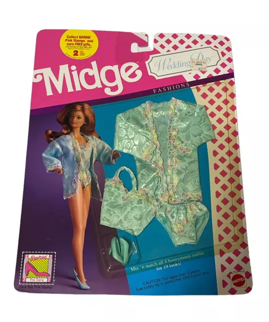 VINTAGE MATTEL MIDGE Barbie Wedding Day Fashions Outfit Lingerie Heels New  90s $71.05 - PicClick AU