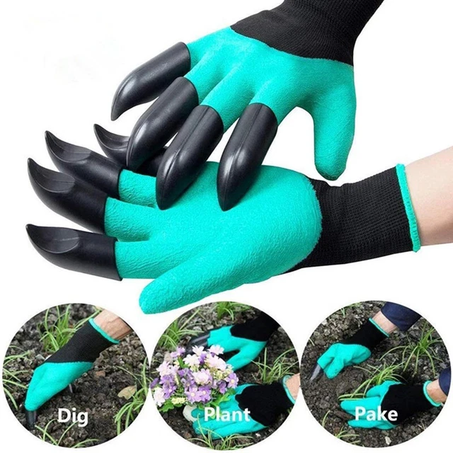Résistant Protection Latex Gants ABS Plastique Jardin Caoutchouc Gants 1 Pair 》