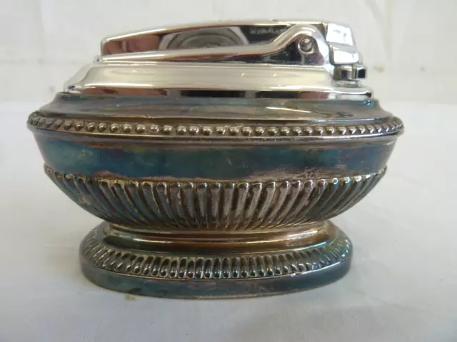 Vintage Ronson Table Lighter Silver Plated Queen Anne Gas Retro Charity Listing 2