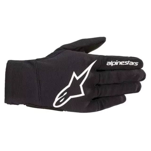 Alpinestars Motorcycle Motorbike Summer Reef Textile Gloves - Black