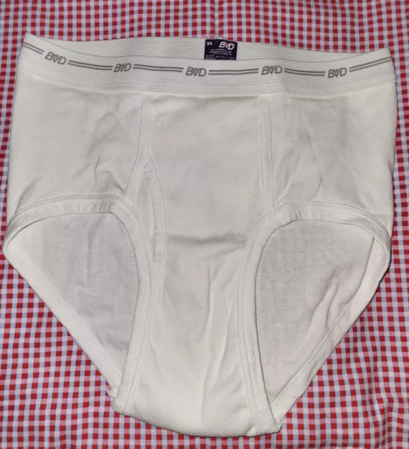 VTG 90S BVD Mens White Cotton Briefs Underwear Size Medium 34 $19.90 ...