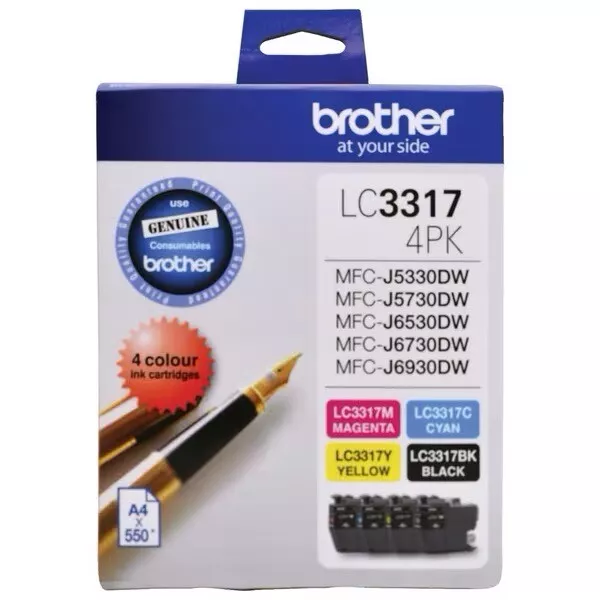 *GENUINE* Brother LC 3317 Ink Cartridges 4 Colour Value Pack | Free Postage