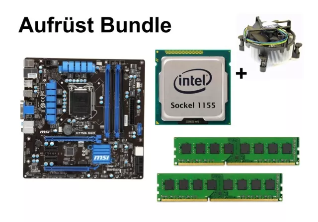 Aufrüst Bundle - MSI H77MA-G43 + Intel i5-3570K + 8GB RAM #98179