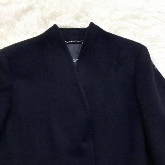 WEEKEND MAX MARA Collarless Virgin Wool Coat Black Size 40 From Japan s ...