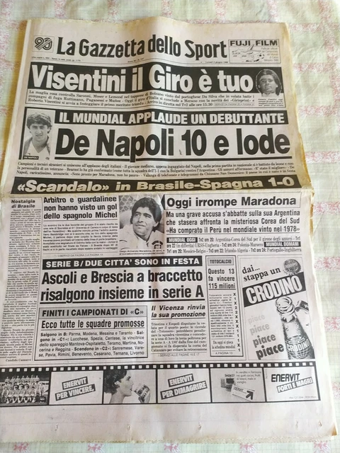 Gazette Dello Sport 21 Mai 1985 Visentini-Napoli-Allodi
