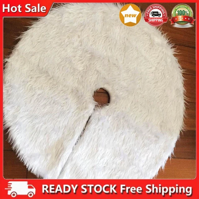 Plush Christmas Tree Skirt Long-haired Decorated Tree Skirt Beautiful Home Decor