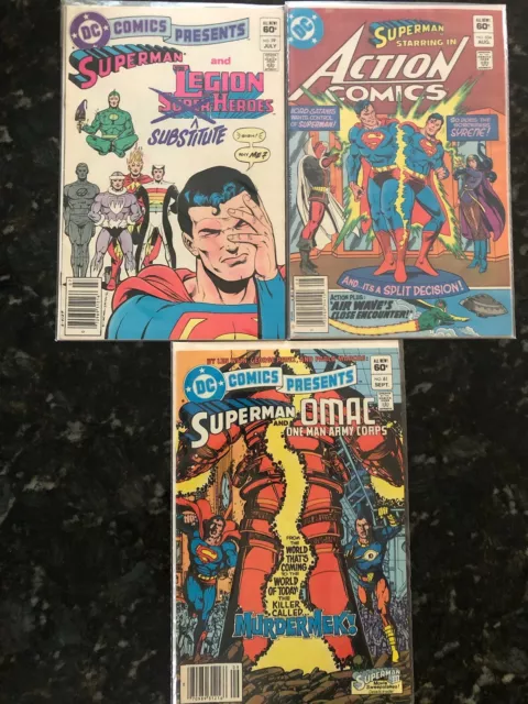 lot of 7 old DC comics Superman Supergirl Superboy