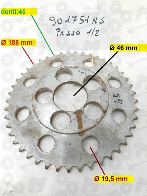 Pignon Chaîne 04C 25H - Acier 45# 10 Dents Alésage 8mm | Pas 6.35mm Pour Transmission Industrielle