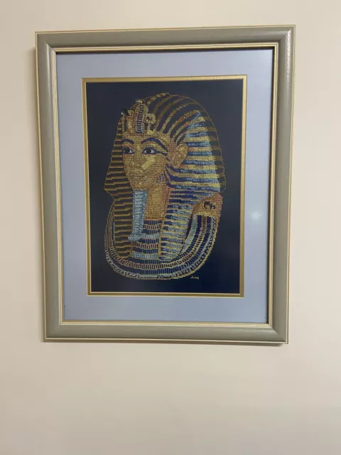 Egyptian Cross Stitch Framed