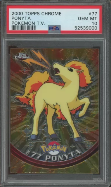 Psa 10 Ponyta Holo Topps Chrome Set Pokemon T.V. 2000 English 77