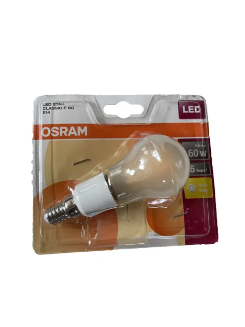 6 Stck. Osram E14 LED Kerze Glühbirne P60 6W=60W Filament 806lm warmw. 2700K