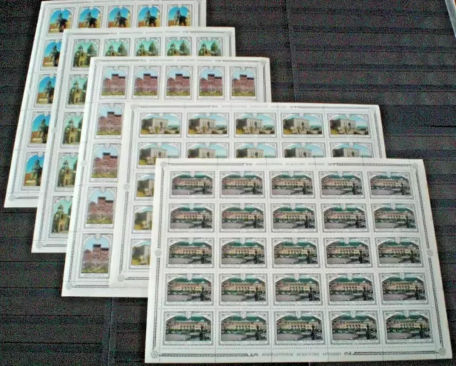 Sowjetunion 1978 Mi. 4768-72 Architektur Armeniens 5 Bögen je 25 **/MNH