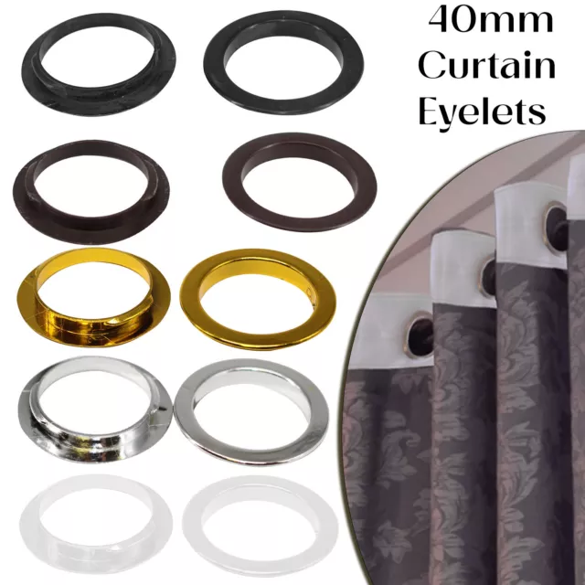 8pcs Plastic Eyelet for Curtain Heading Blind 40mm Self Sealing Round Grommets