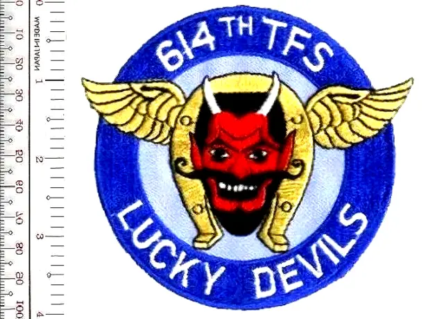 U.S Air Force USAF 614th Tactical Fighter Squadron TFS Lucky Devils Patch