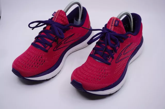 BROOKS GLYCERIN 19 Womens 8.5 B Shoes Red White Running Walking Gym ...