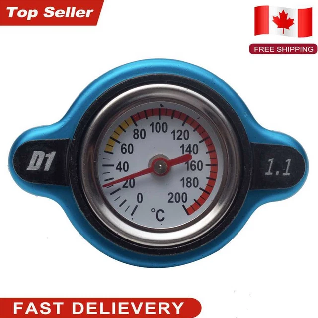 Big Head Temperature Gauge with Thermo Radiator Cap Tank Cover (1.1Bar)