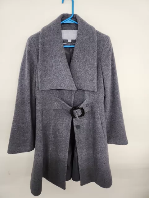 Jessica Simpson  Womens Grey Pea Coat Size M With Belt