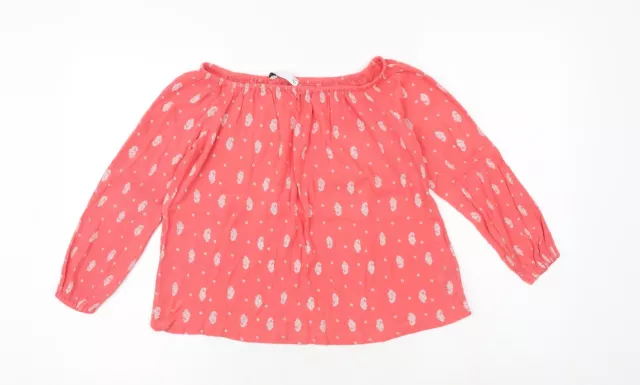 Blusa básica de viscosa geométrica rosa para niñas Marks and Spencer talla 8-9 años barco