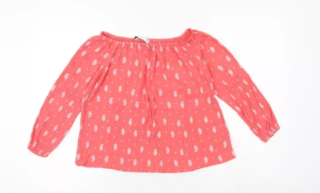 Camicia base Marks and Spencer rosa viscosa geometrica bambina taglia 8-9 anni barca