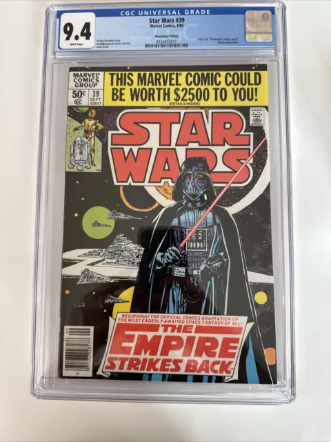 Star Wars #39 DARTH VADER 1980 1st ADMIRAL FIRMUS PIETT Wampas CGC 9.4 Newsstand