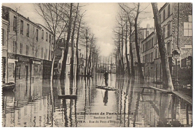 CPA 94 - IVRY (Val de Marne) - Rue du Pont d'Ivry. Environs de Paris inondés