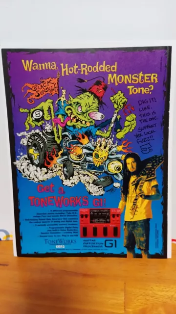 KORG G1 TONEWORKS ROB ZOMBIE HOT RODDED MONSTER TONE Print Ad PRINT 11 X 8.5  c5