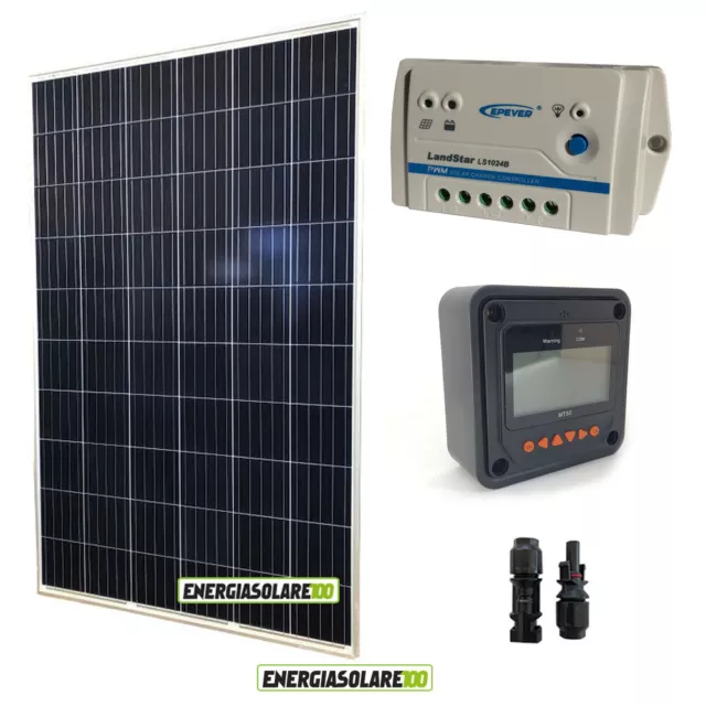 Kit solar panel fotovoltaico placa solar 280W 24V regulador 10A pantalla MT-50 a