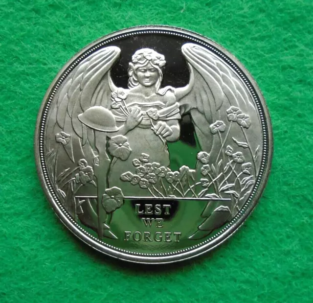 2017 Gibraltar Lest We Forget One Crown Brilliant Uncirculated Proof Coin
