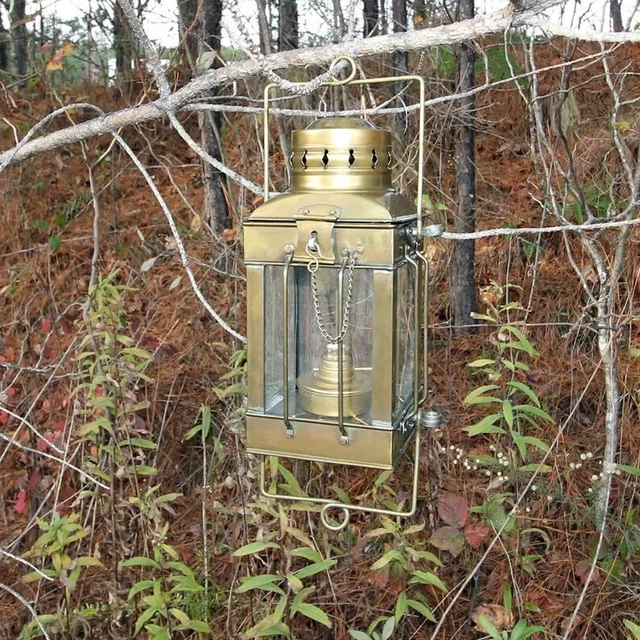 10" Maritime Antique Brass Hanging Nautical Ship Oil Lantern Cargo Lamp Boat Dec