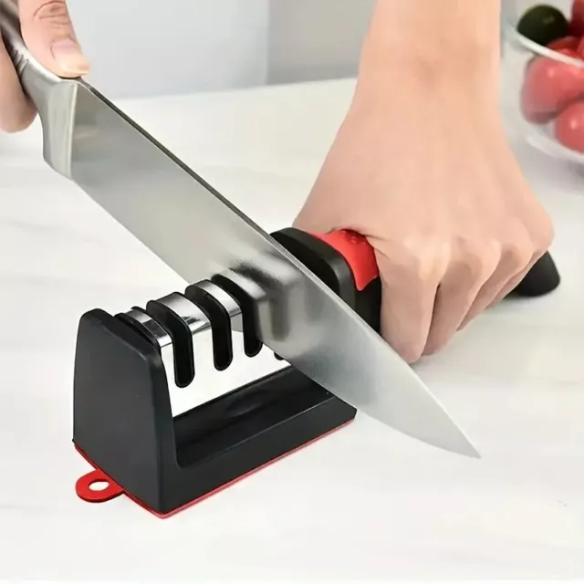 longzon Aiguiseur Couteaux, 4 en 1 Affuteur Couteau Professionnel avec une  paire de Gants Anti-coupure, eguiseur de couteau pour Ciseaux et Couteaux  de Cuisine de Différentes Tailles : : Cuisine et Maison