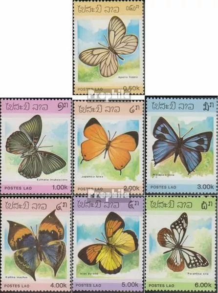 Laos 897-903 (complete issue) unmounted mint / never hinged 1986 Butterflies
