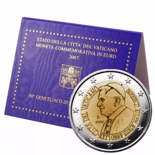 2007 * 2 euro VATICANO 80º Papa Benedetto XVI