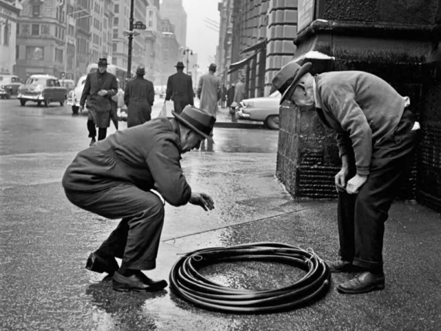 Stell-Es-Auf! Nach Vivian Maier 30x40 New York Zwei ältere Herren Leitung Straße