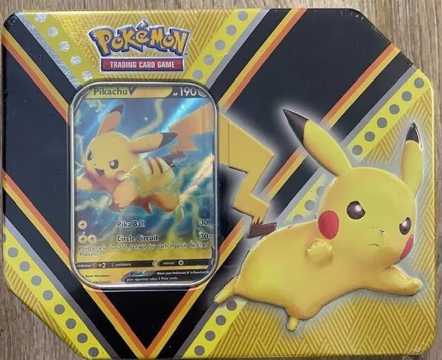 Pokemon TCG PIKACHU V Powers Tin Trading Card Game-Factory Sealed NEW