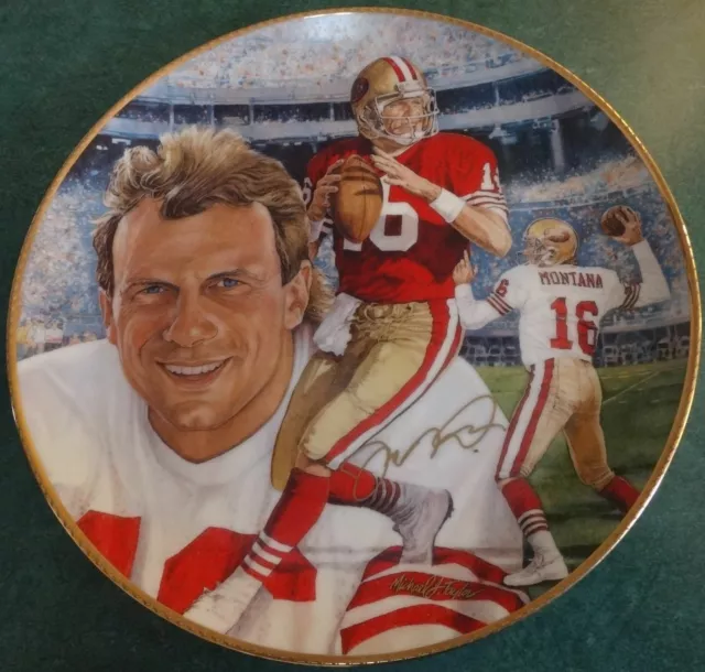 Joe Montana - RH Gartlan - Michael J. Taylor Signed original art Remarque Plate