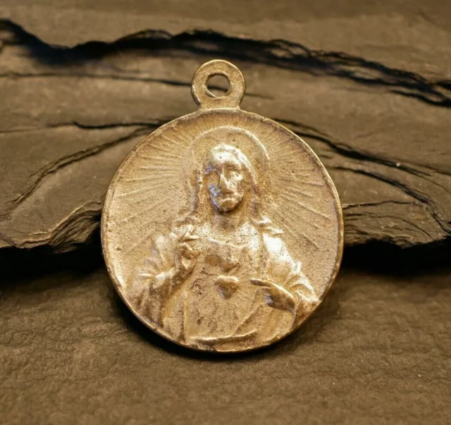 Pilger Medaille Anhänger Wallfahrt Heiliges Herz Jesu Virgo Carmeli Berg Karmel